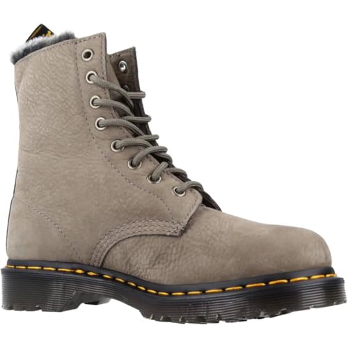 Dr. Martens Women's 1460 Serena Fashion Boot, Nickel Grey Milled Nubuck Wp, 5