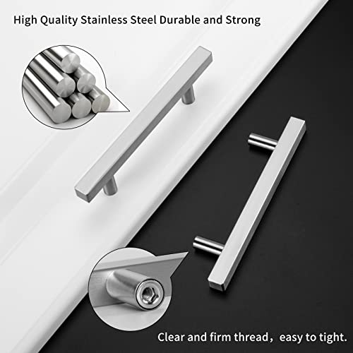 homdiy Brushed Nickel Kitchen Cabinet Hardware - 1 Pack Stainless Steel Dresser Drawer Pulls 8-4/5 inch Cupboard Door Pull for Bathroom, Bedroom
