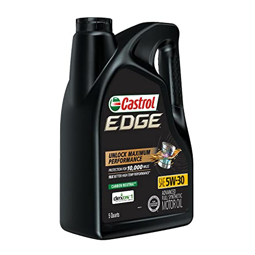 Castrol Edge 5W-30 Advanced Full Synthetic Motor Oil, 5 Quarts