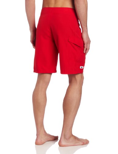 Speedo Men's Guard Swim Trunk Knee Length Boardshort Volley , Speedo Red, 28
