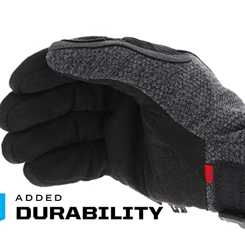 Mechanix Wear: ColdWork Original Winter Work Gloves with Secure Fit, Equipped with 40g 3M Thinsulate, Wind + Water Resistant, Touch Capable Winter Gloves, For Mild Cold Weather (Black/Gray, Small)