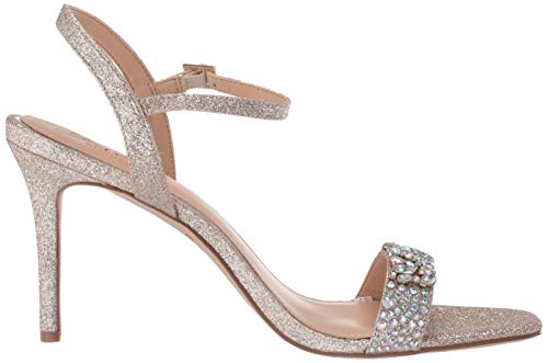 Jewel Badgley Mischka Women's Natasha Heeled Sandal, Gold Glitter, 5.5 Medium US