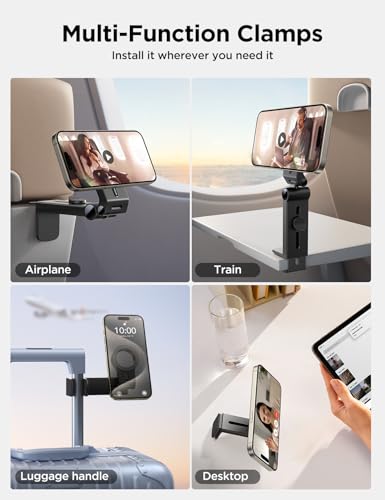 JOYROOM for Magsafe Airplane Phone Holder Travel Essentials,ใUnlimited Sceneryใ Hands-Free Plane Phone Holder, Airplane Travel Accessories for iPhone 16 Pro Max & Magsafe Case