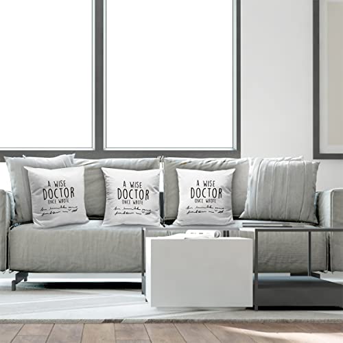 Doctor 18x18 Pillow Cover, Throw Pillow Covers, Doctor Gifts Birthday Retirement Gifts for Coworker Doctor Friendship Gifts for Women Friends, Square Pillow Cases for Couch Bed Sofa Car Bedroom
