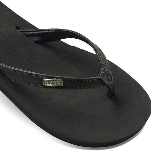 Reef Women's Sandals, Reef Cushion Luna, Black/Black, 5