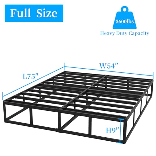 OSASET Twin Box Spring, 9 Inch Metal Twin Box Spring Only, Heavy Duty Metal Frame Mattress Foundation Support for 3000lbs, Easy Assembly, Noise Free, Non Slip