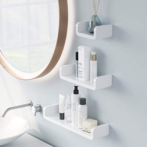LAIGOO 4 Pcs Screw Adhesive Hook Sticker/Wall Hook Replacement for Banthroom Shelf Floating Shelves