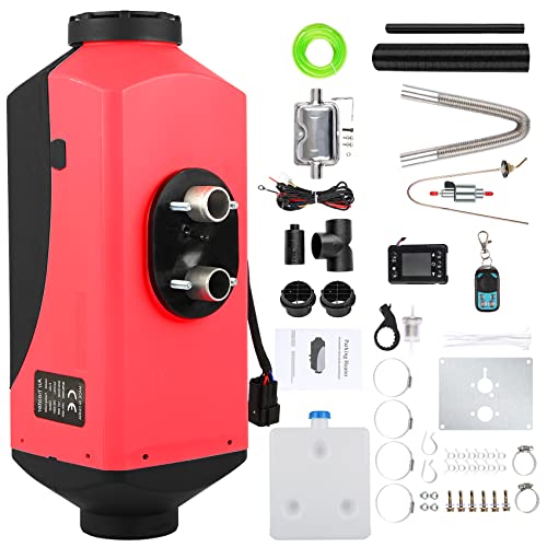12V 8KW Diesel Air Heater Air Parking Heater 10L Tank Diesel Heater for Truck Boat Bus w Remote Control/LCD Monitor/Silencer
