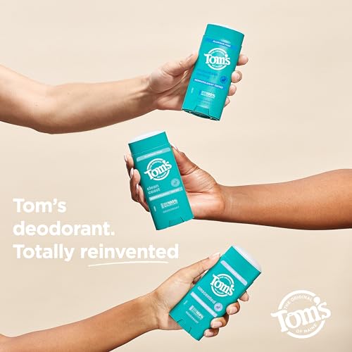 Tom’s of Maine Clean Coast Natural Deodorant for Men and Women, Aluminum Free, 3.25 oz (Pack of 2)