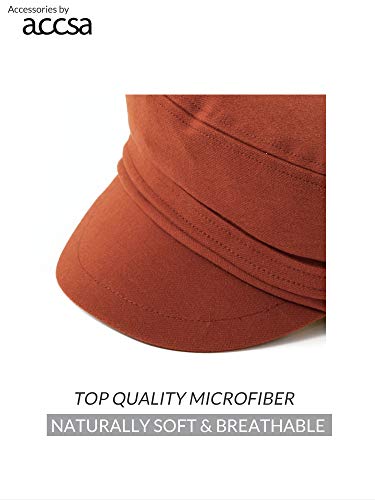 accsa Womens Fashion Newsboy Cap Bakerboy Cabbie Gatsby Pageboy Visor Beret Hat Orange