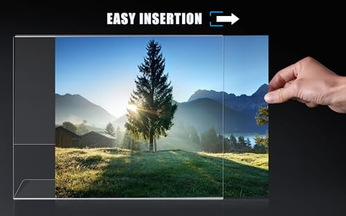 xydstay 3 pack 8.5x11 Acrylic Sign Holder for Picture Frames, L Shape Clear Plastic, Plastic Sign Holder,Menu Holder, Unbreakable Table Sign Holder for Restaurant, Office, School, Store and Home Use