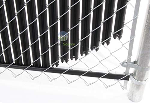 Black Bottom Locking Device for Privacy Chain Link Fence Slats - 9 Colors