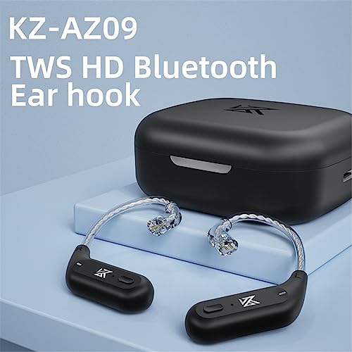 YINYOO KZ AZ09 Bluetooth 5.2 Upgraded Cable, KZ ZS10 PRO Wireless Adapter C-pins for ZSN PRO/ZSN PRO-X/zs12 pro x/ZS10 PRO X/EDX PRO/ZAR/AS16 PRO/PR2/ZS10 PRO 2/DQS/C10/CRA cca (Cpins, Black)