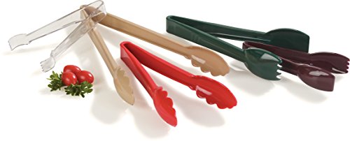 Carlisle FoodService Products CFS Carly Salad Tong, 9" Salad Tong, Black, 1 Pack