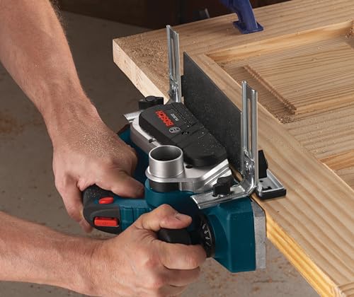 BOSCH 3-1/4 Inch 6.5 Amp Hand Planer for Woodworking, 2.6 mm Cut Depth, Corded with Carrying Case (PL2632K)
