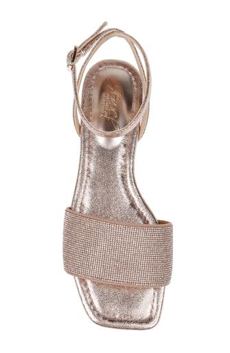 Jewel Badgley Mischka Hadley Flat Sandals with Ankle Strap