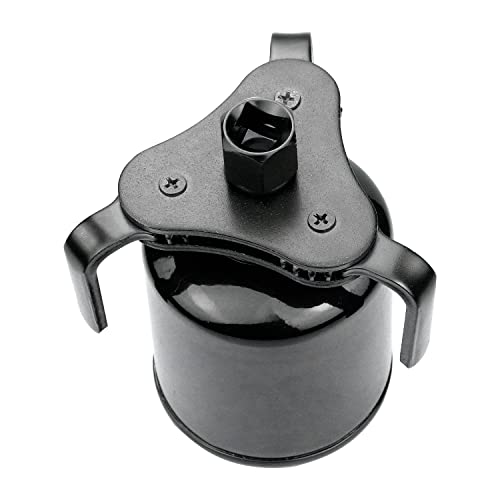 Universal Adjustable Oil Filter Wrench From 2-1/2" to 4.5" Wrench 3 Jaws Oil Filter Wrench Tool Set Remover Socket (Black)
