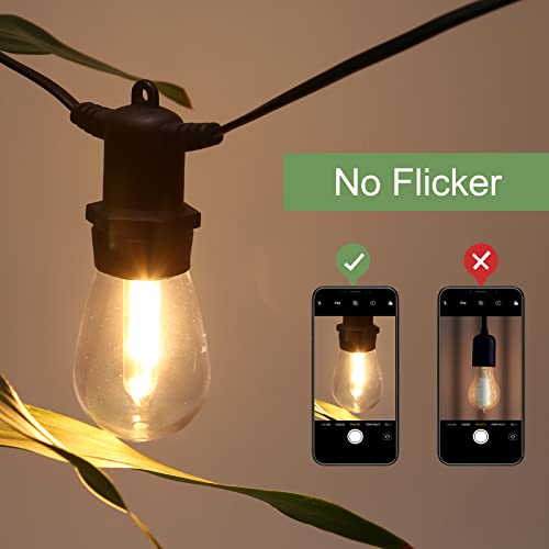 DGE S14 Replacement LED Bulb 2 Pack Replacement String Light Bulbs 1.5 Watt LED Replacement Light Bulb, Shatter-Proof and Waterproof IP65
