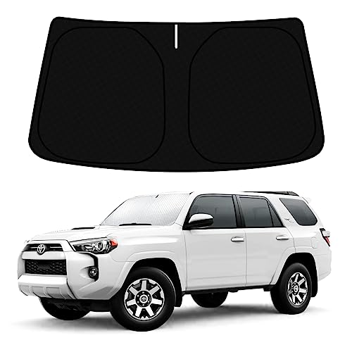 D-Lumina Windshield Sun Shade for 2010-2023 Toyo-ta 4Runner Accessories, Foldable Front Window Sunshade Sun Visor Protector Block UV Rays Heat, Upgraded 3 Layers 240T Material