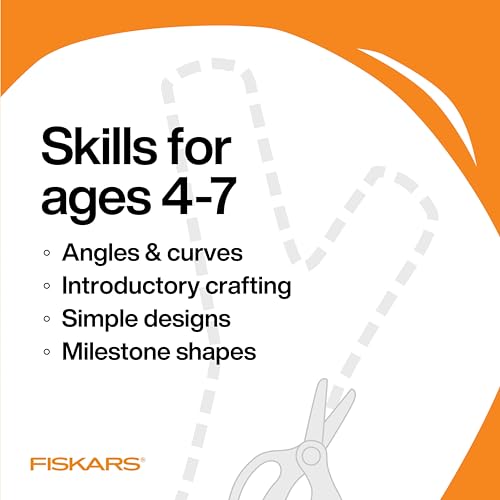 Fiskars 5" Blunt-Tip Scissors for Kids Ages 4-7, For School or Crafting, Purple
