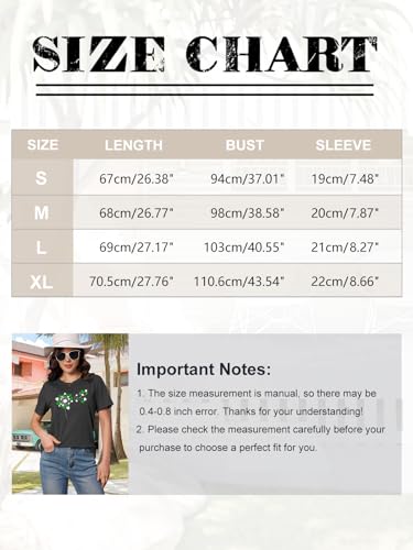 MK Shop Limited Women Shamrock Dandelion Graphic Shirt Cute St. Patrick's Day Shirts Summer Round Neck Short Sleeve Tee Tops
