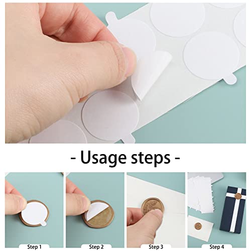 360 PCS Double Sided Adhesive Wax Seal Stickers - Removable Sticky Tack Putty for Sealing Backing (1 Inch)