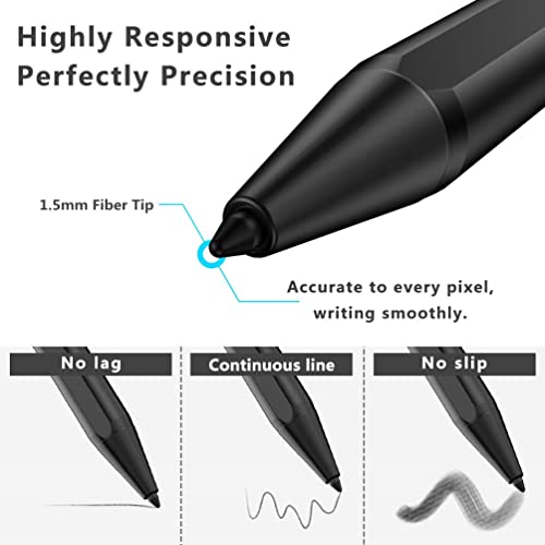 Stylus Pen for iPad (2018-2024) with Fast Charging & Palm Rejection, Compatible with Apple iPad Pro M4 2024, iPad Air M2 2024, iPad Pro 11/12.9 inch, iPad 10-6th, iPad Air 5th-3rd, iPad Mini 6/5th