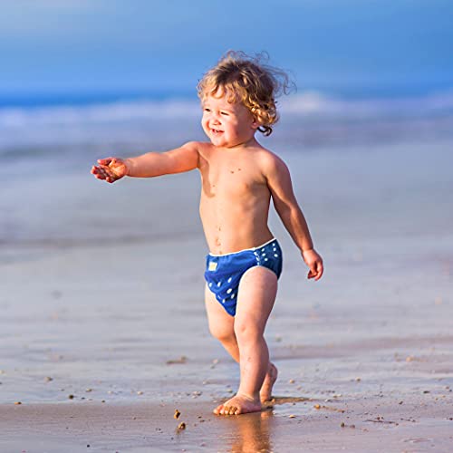 wegreeco Baby & Toddler Snap One Size Adjustable Reusable Baby Swim Diaper (Sealife,Small,3 Pack)