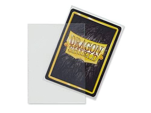Dragon Shield Card Sleeve, Matte, Clear, 100ct (Polypropylene), for 63x88 mm Cards, Superior Handling, PVC-free, Archival Safe, 100 Sleeves Total