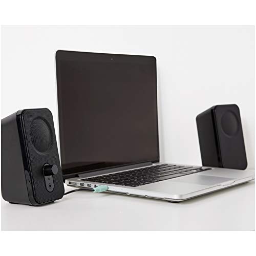 Amazon Basics Computer Speakers for Desktop or Laptop PC , USB-Powered, Black