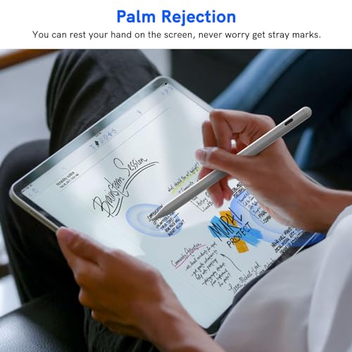 Stylus Pen for iPad 2018-2024 - NTHJOYS for Apple iPad Pencil with Palm Rejection, Magnetic, Tilt Sensitivity, Work for iPad Pro 11"/12.9", iPad Mini 5/6, iPad Air 3/4/5, iPad 6/7/8/9/10