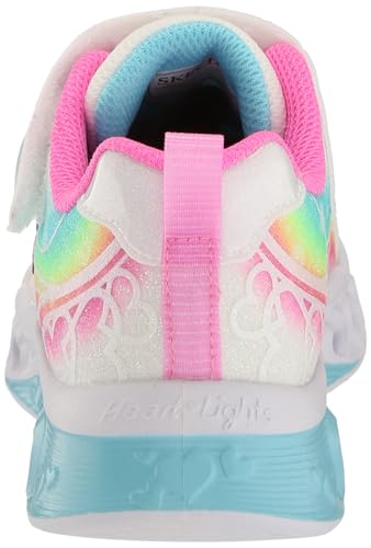 Skechers Kids Flutter Heart Lights-Groovy Sneaker, Lavender/Aqua, 13 US Unisex Little Kid
