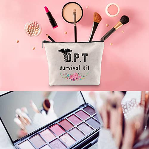 WCGXKO DPT Survival Kit Doctor of Physical Therapy Gifts Zipper Pouch Makeup Bag DPT Graduate Gift (DPT Survival)