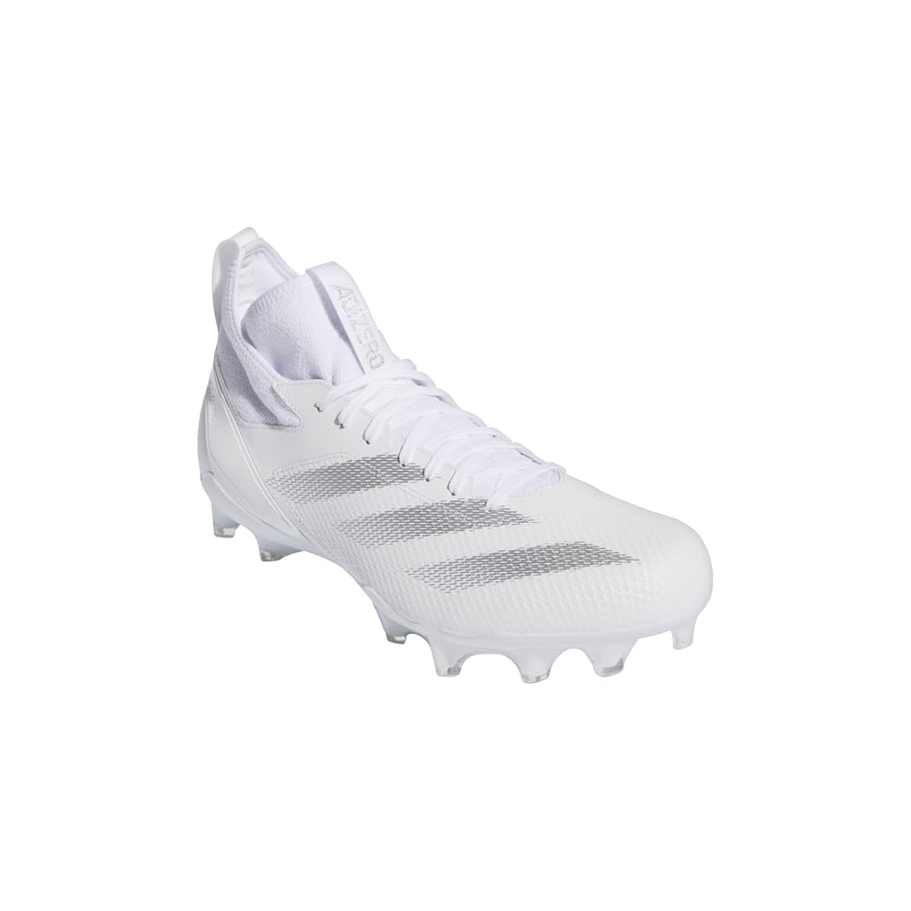 adidas Unisex Adizero Impact American Football Sneaker, White/Silver Metallic/White, 7 US Men