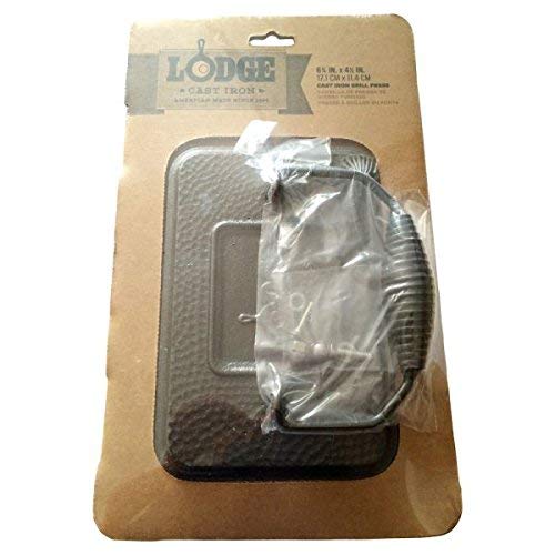 Lodge Reversible Cast Iron Grill/Griddle – 9.5 x 16.75 Inch Pre-Seasoned Cooking Surface – Flat & Ribbed Sides – Use on Stove, Grill, or Campfire – Made in the USA – Heavy-Duty, Black