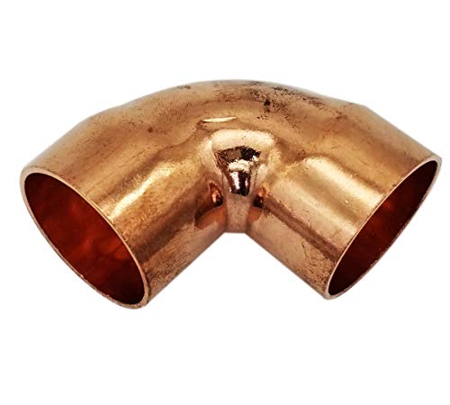 Copper Fitting 7/8 Inch (HVAC Outer Dimension) 3/4 Inch (Plumbing Inner Dimension) - Copper Tee & HVAC – 99.9% Pure Copper - 5 Pack