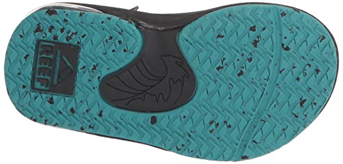 Reef Boy's Little Fanning Sandal, Lime/Navy, 11 Kid