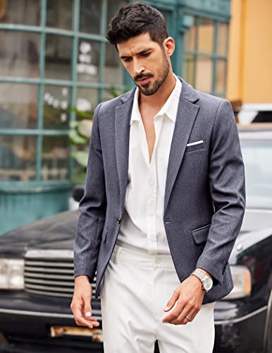 COOFANDY Men's Casual Suit Blazer Jackets Lightweight Sports Coats One Button Burgundy