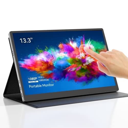Miktver Portable Monitor, 10.5 Inch FHD 1920x1280 IPS 100% SRGB Small Laptop Monitor for Computer PC Phone Xbox PS4, USB C HDMI Gaming Ultra-Slim IPS Display with Smart Cover
