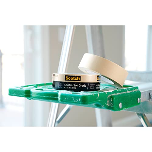Scotch Painter's Tape Contractor Grade Masking Tape, 6 Rolls, 1.88 in x 60.1 yd, Holds to Surfaces For Up to 3 days, Removes Easily Without Leaving Sticky Residue, Interior & Exterior Use (2020-48TP6)