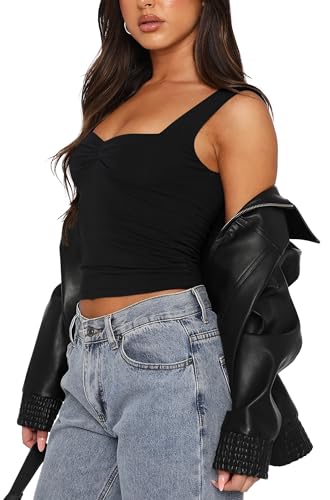 COSELSE Cute Baby Tees for Women Y2k Pink Summer Trendy Sexy Backless Crop Tank Bra Cami Camisole Tops Going Out Fitted Basic T Shirt Skimss S