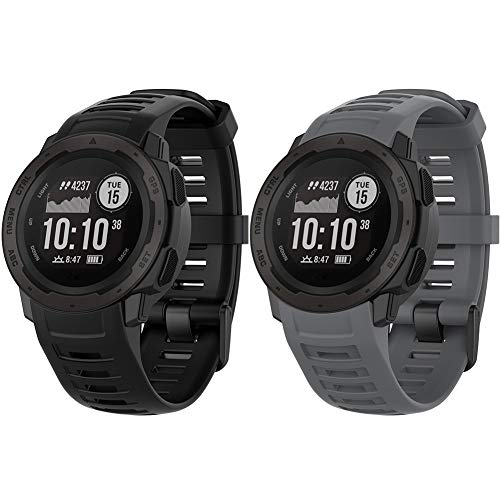 Watbro Bands Compatible with Garmin Instinct Sports GPS, Soft Silicone Adjustable Replacement Wristbands for Garmin Instinct/Instinct Tide/Instinct Tactical