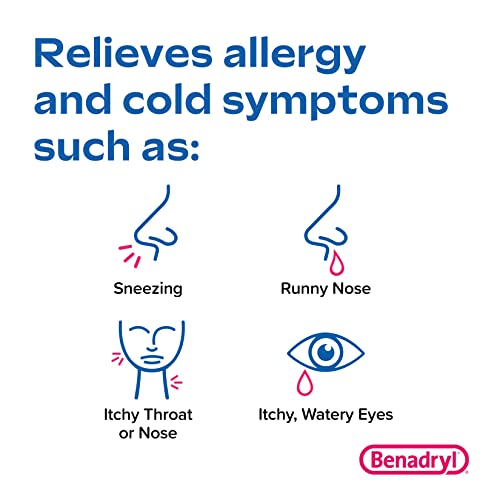 Benadryl Liqui-Gels Antihistamine Allergy Medicine & Cold Relief, Dye Free, 24 ct
