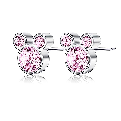 LUXILLA Initial Stud Earrings for Women 925 Sterling Silver Cubic Zirconia 26 Alphabet CZ Initial Earrings Jewelry Gifts for Sensitive Ears