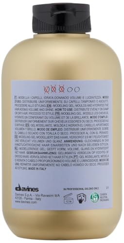 Davines This Is A Medium Hold Modeling Gel, For Structured And Full-Bodied Wet Looks, Protects Against Humidity, 8.45 fl. oz.