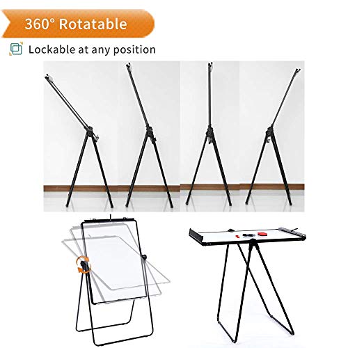 VIZ-PRO Double-Sided U-Stand Whiteboard, Magnetic Portable Dry Erase Easel Board, 28 X 36 Inches