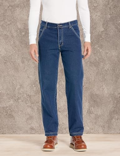 Smith's Workwear mens Stretch Carpenter Jeans, Light Vintage Wash, 40W x 30L US
