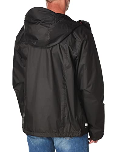 Helly-Hansen Manchester Waterproof Rain Jackets for Men Featuring Breathable Water- and Windproof Construction, Storm Flap, Black - X-Small