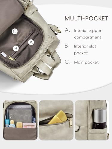 CLUCI Backpack Purse for Women, Womens Backpack Purse, Leather Anti-theft Large Fashion Designer Travel Bag Ladies Shoulder Bags
