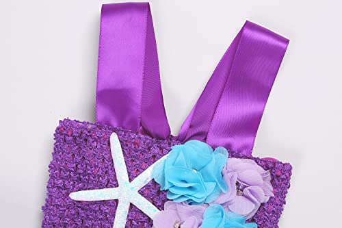 Koatobbor Girls Mermaid Costume Mermaid Tutu Dress Color Led Light Up for Halloween Birthday Party 3-8Years